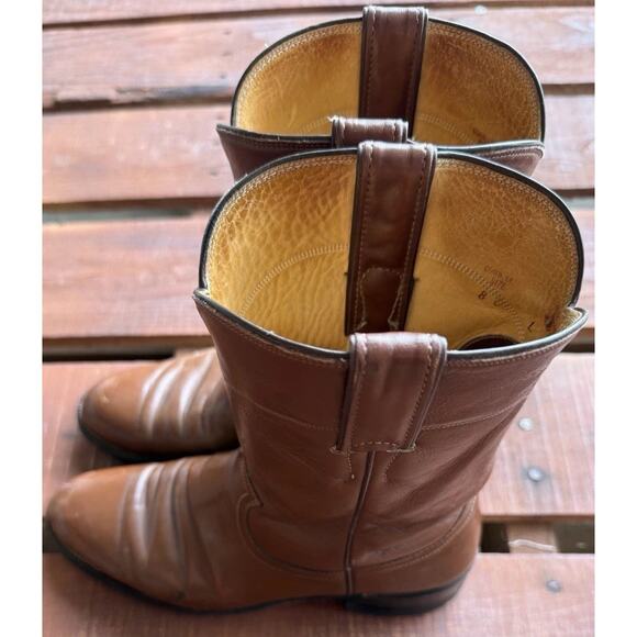 Justin Style L 3802 Mens Western Cowboy Boots Brown Leather Size 8C main image 4